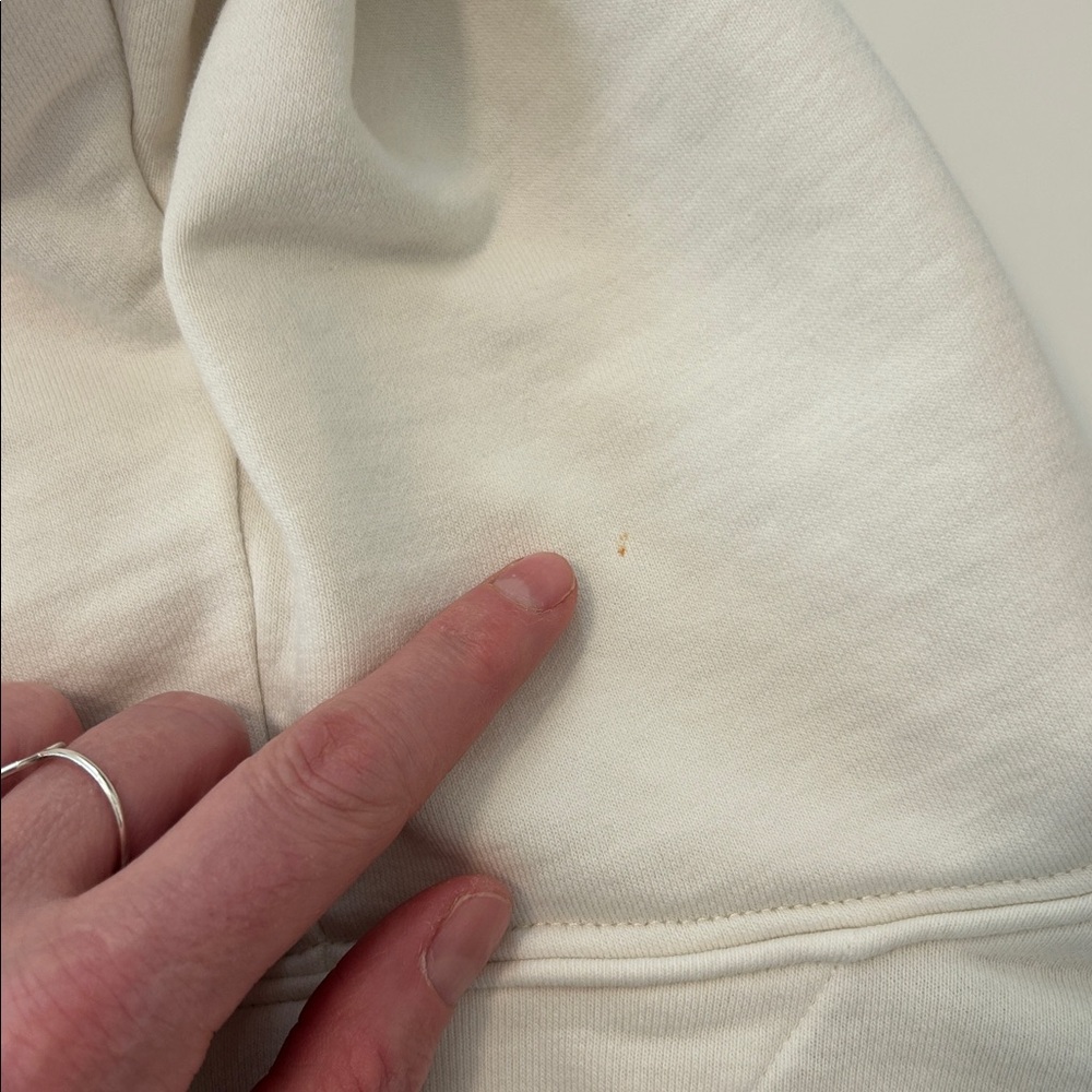 Bo & Tee off-white Zip-Up Cropped Hoodie Small - Picture 9 of 9